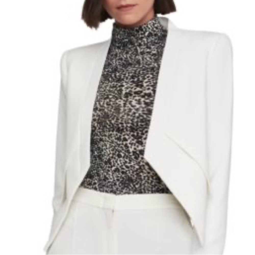 BCBG MaxAzria Cream  Open-Front Women's Blazer Jacket